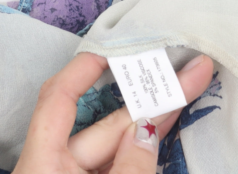 Additional view of Alex & Co. Women’s Multicoloured Floral Silk Mix Blouse, size UK 14