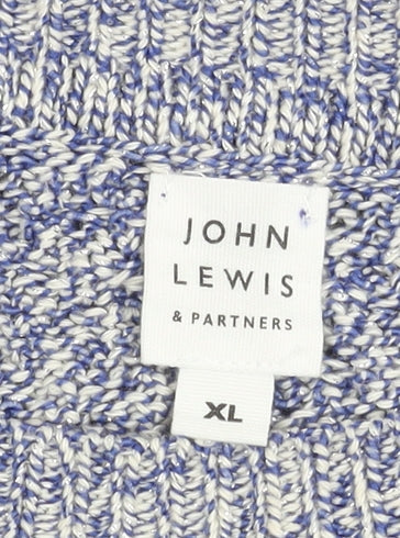 John Lewis Women’s Blue Knit Crew Neck Pullover Jumper XL