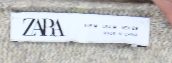ZARA Women Beige Flared Wool Blend Short Skirt Size 12