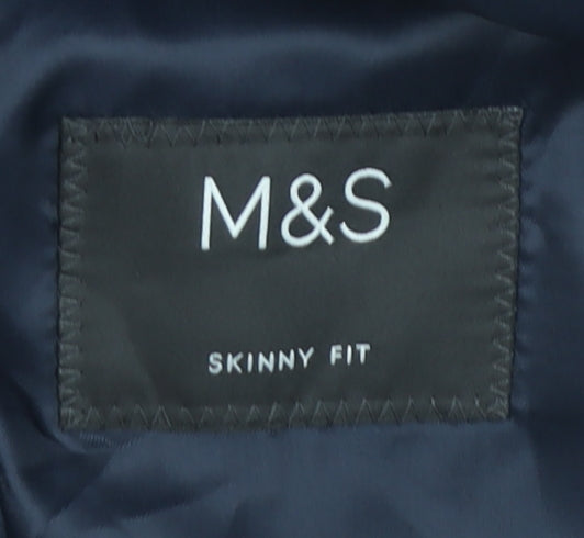 Marks & Spencer Men's Blue Slim Fit Blazer Jacket 44R