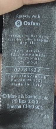 Marks & Spencer Women’s Purple Black Striped Cardigan Small