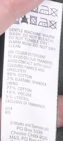 Marks & Spencer Womens Green Size 8 Military Jacket Cotton Blend
