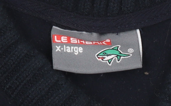 Le Shark Mens Black XL V-Neck Pullover Sweatshirt Long Sleeve
