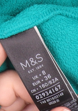 Marks & Spencer Women’s Green Size 8 Full Zip Fleece Hoodie