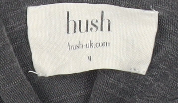 Hush Womens Grey Cotton Ruffle Strap Tank Top M Summer Casual
