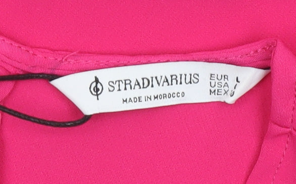 Stradivarius Women’s Pink Sleeveless Sheath Dress Size S