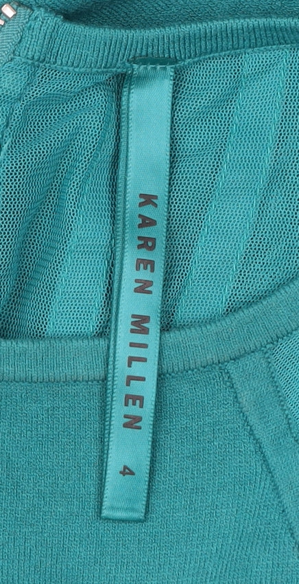 Karen Millen Women’s Green Bodycon Sleeveless Dress Size 4