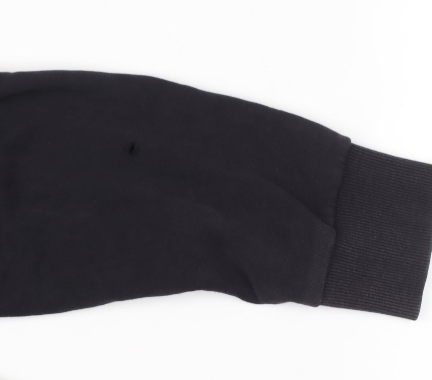 Henleys Men’s Black Pullover Hoodie Size L High Neck Logo Print