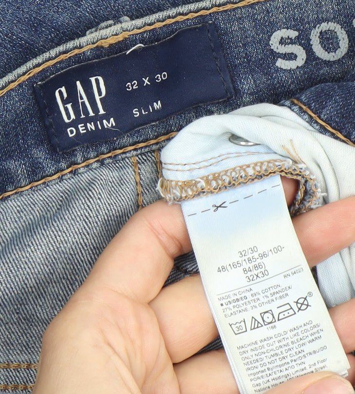 Gap Men’s Blue Slim Fit Straight Denim Jeans 32x30
