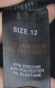 Et Vous Womens Black Size 12 Shift Dress Short Sleeve Workwear