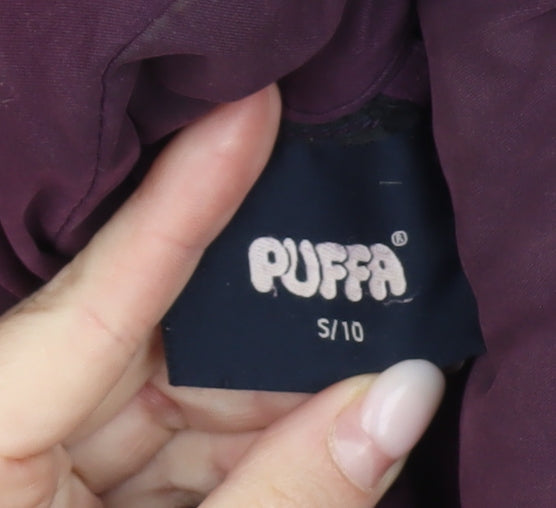 Puffa Womens Purple Size 10 Puffer Jacket Insulated Winter Coat