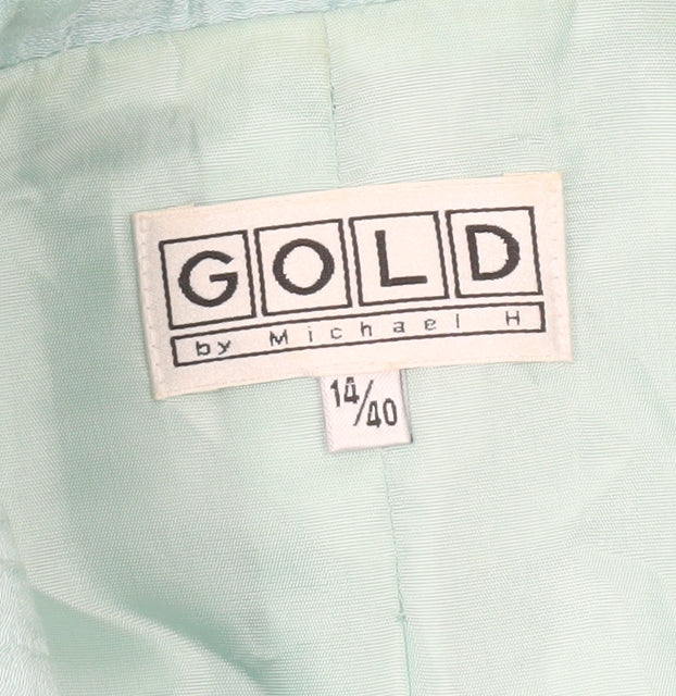 Gold by Michael H Women’s Blue Size 14 Single Breasted Suit Jacket