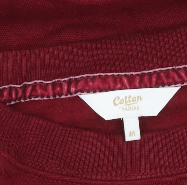 Cotton Traders Men’s Red Pullover Sweatshirt Size M Crew Neck