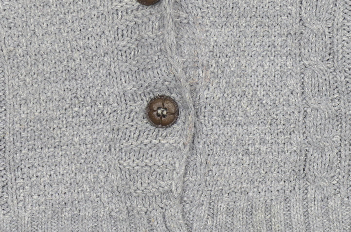 PrettyLittleThing Women’s Grey Cable-Knit Cardigan Size 10