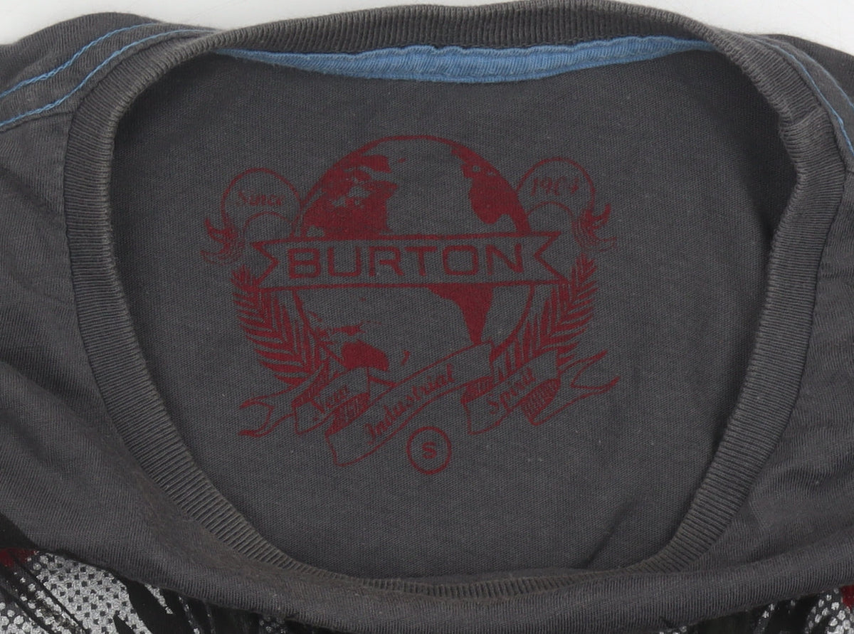 Burton Men’s Grey Sleeveless Skull Tribal Graphic T-Shirt Size S