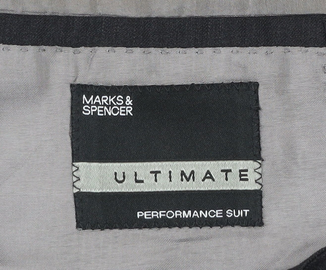 Marks & Spencer Mens Charcoal Grey Wool Suit Jacket 40in Chest Regular Fit
