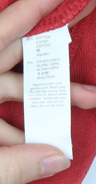 Gap Men’s Red 1/4 Zip Mock Neck Sweatshirt Size M Cotton