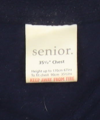 Senior Men's Blue Fleece Zip Jacket Size S 35in Chest