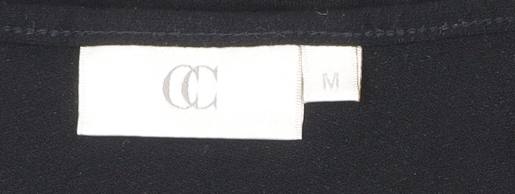 Country Casuals Women’s Black Wrap Blouse V-Neck Long Sleeve Size M