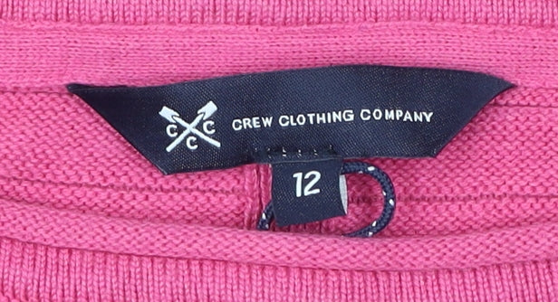 Crew Clothing Pink Jumper Size 12 Cotton Acrylic Pullover