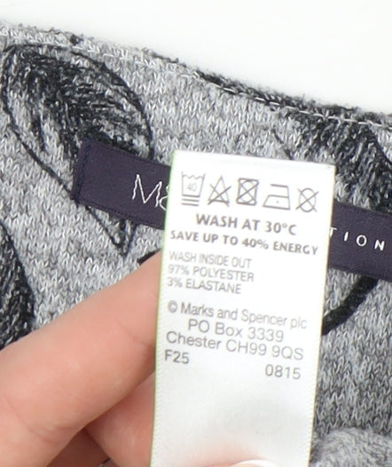Marks & Spencer Women’s Grey Floral Shift Dress Size 12
