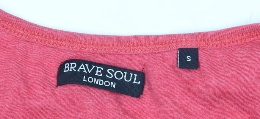 Brave Soul Womens Pink Tank Top S Basic Casual Summer Jersey