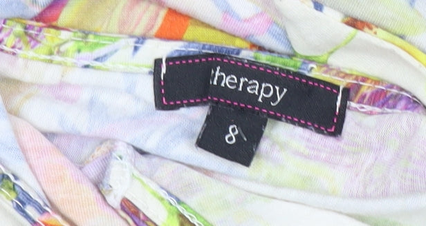 Therapy Women’s Multicoloured Floral Strapless Bodycon Dress Size 8