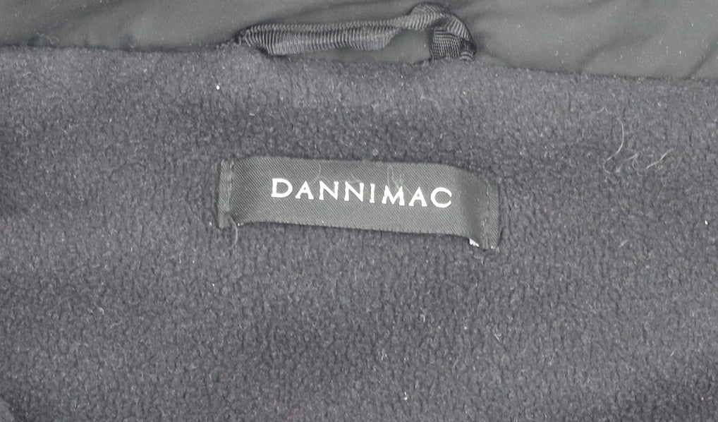 Dannimac Men's Black Polyester Parka Jacket Size S Hooded