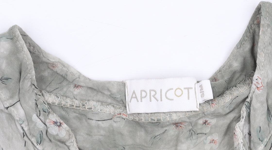 Apricot Women’s Green Floral 3/4 Sleeve Viscose Tunic Blouse Size S