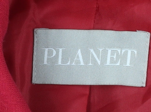 Planet Women’s Red Pea Coat Size 8 Double-Breasted Jacket