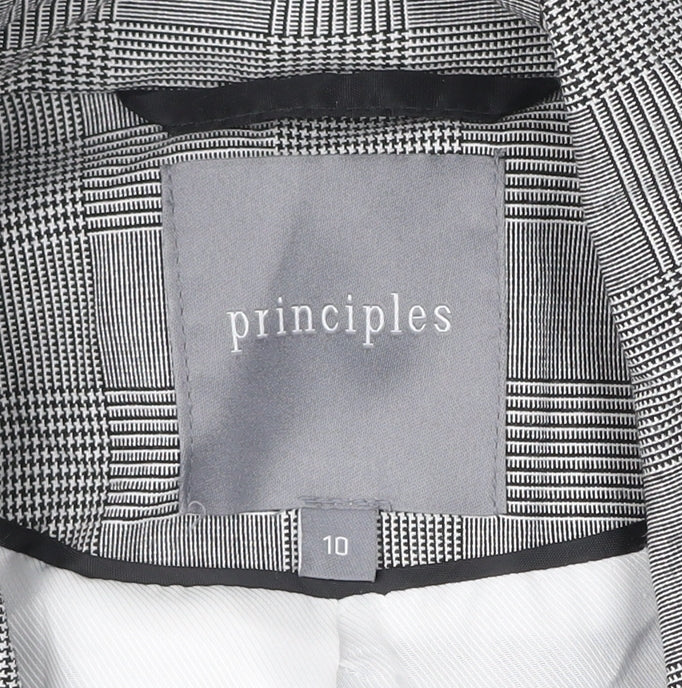 Additional view of Principles Women Grey Check Double-Breasted Suit Jacket, size 10
