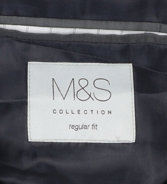 Marks & Spencer Men’s Grey Blazer 44in Regular Fit 2 Button