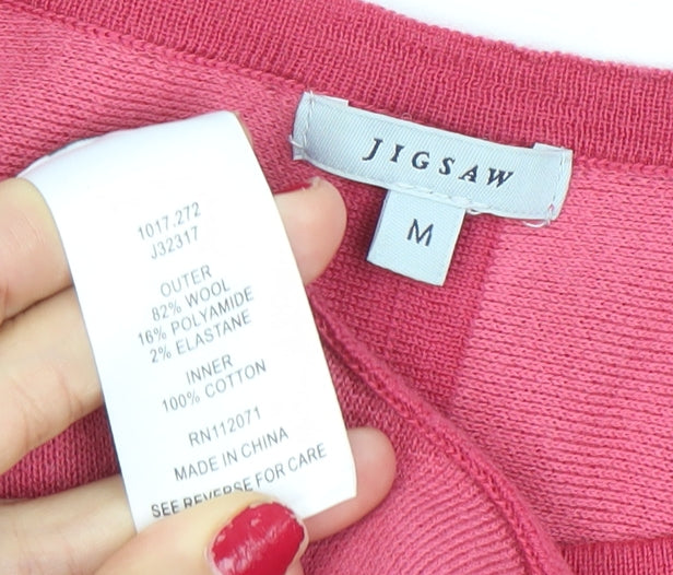 Jigsaw Women’s Pink Wool Blend Pullover Jumper Size M