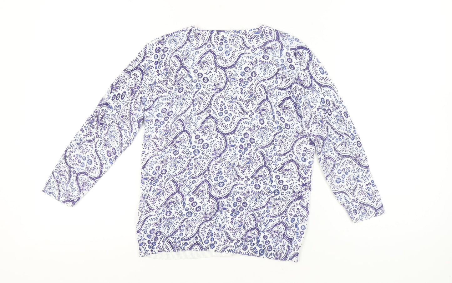 Laura Ashley Women’s Multicoloured Floral Cotton Cardigan UK 12