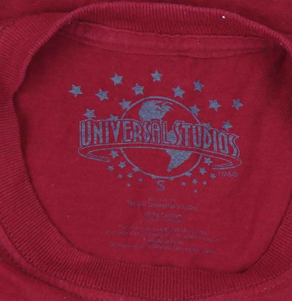 Universal Studios Men’s Red Small Graphic Cotton T-Shirt