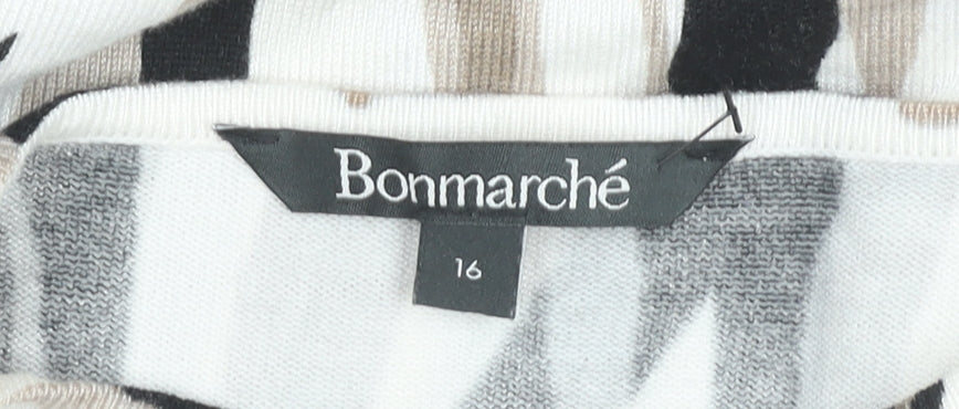 Bonmarché Women’s Multicoloured Animal Print Pullover Jumper Size 16