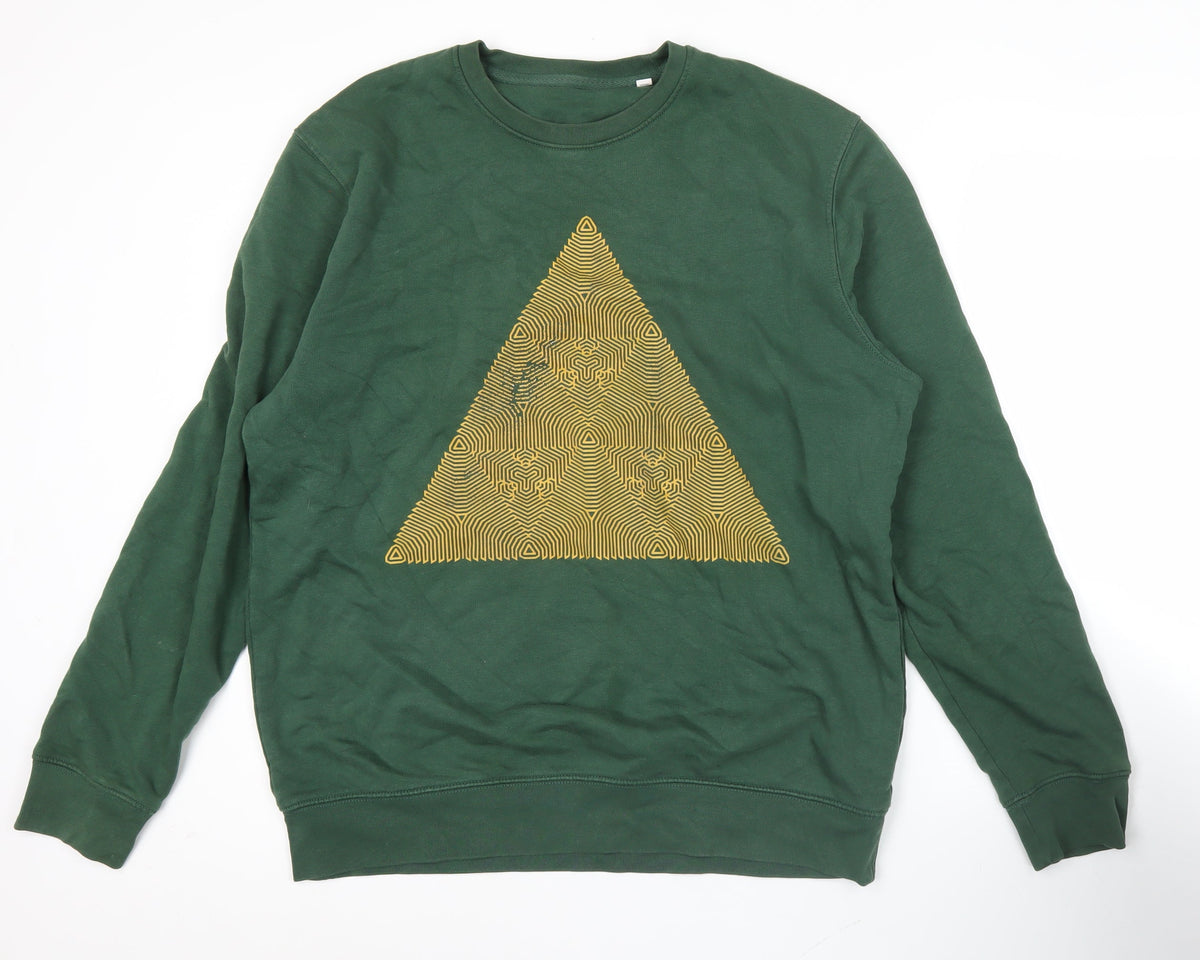 Stanley/Stella Mens Green XL Crew Neck Graphic Sweatshirt