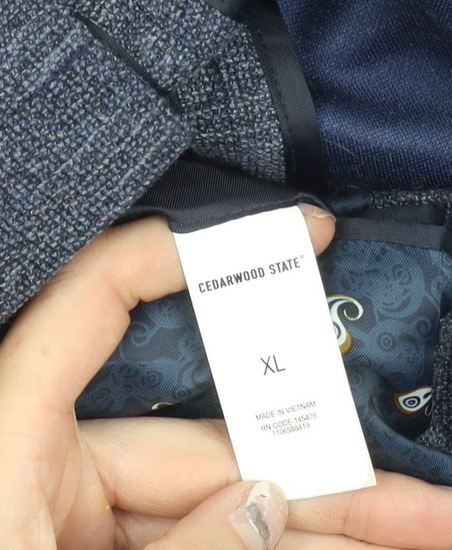 Cedarwood State Men’s Blue XL Blazer Jacket Single Breasted