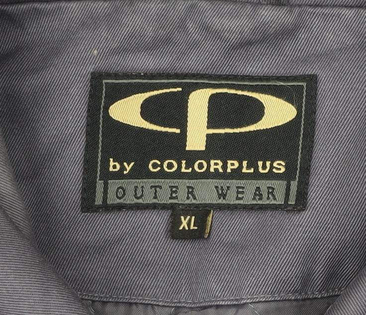 Colorplus Men's Blue XL Cotton Full Zip Casual Jacket