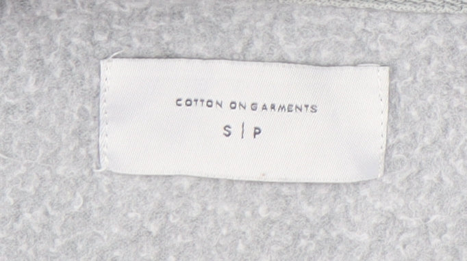 Cotton On Men’s Grey Pullover Hoodie Small Graphic Print City Urban