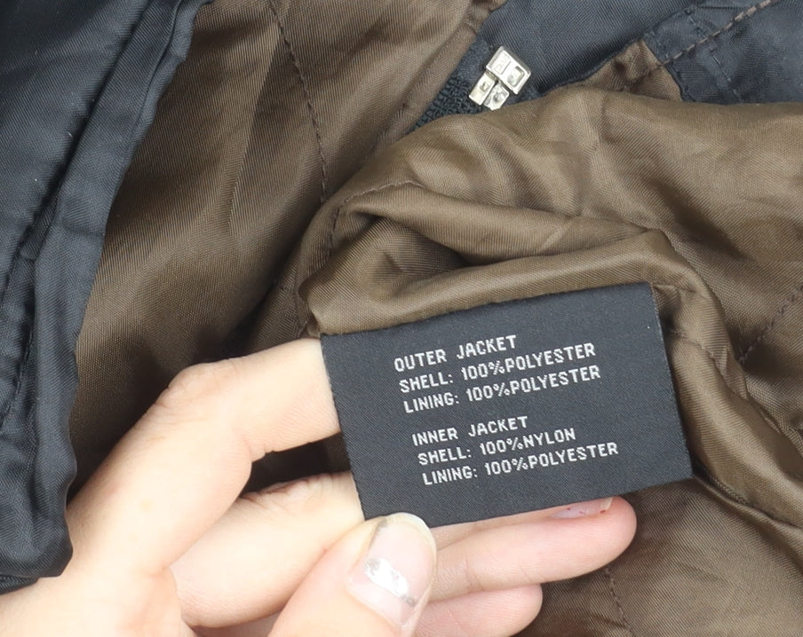 Defined Men's Black M Stand Collar Full Zip Casual Jacket