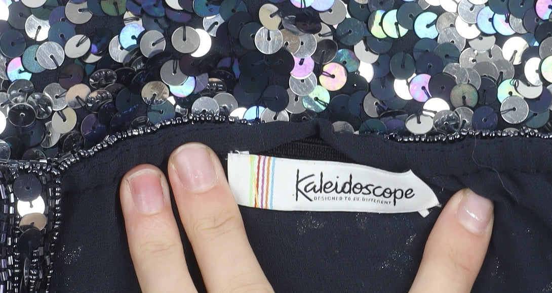 Kaleidoscope Women’s Black Sequin Camisole Tank Top Size 16