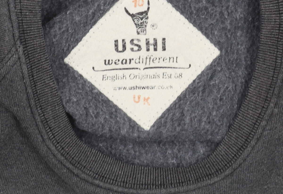 USHI Boys Grey Crew Neck Sweatshirt 10 Years Pullover Fleece Casual