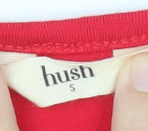 Hush Womens Red Sleeveless V-Neck Jersey Tank Top Size S