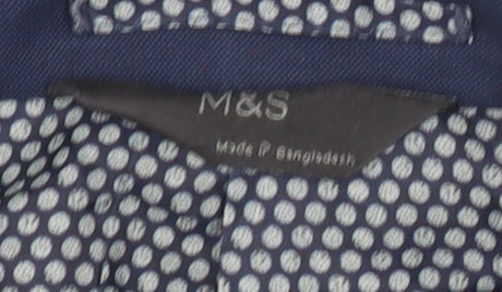 Marks & Spencer Men's Blue Suit Jacket 36S Regular Fit