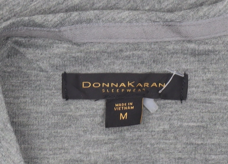 DKNY Women Grey Long Sleeve Basic Jersey T-Shirt Size M