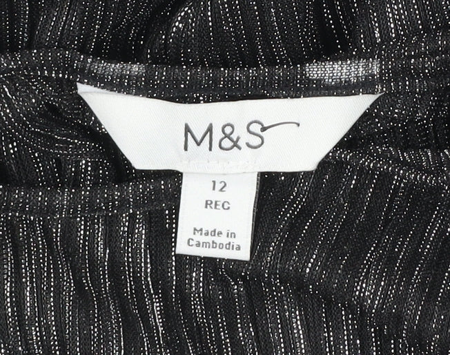 Marks & Spencer Womens Black Size 12 Bodycon Party Dress