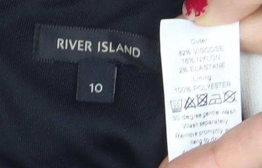 River Island Womens Black White Colourblock Cropped Blouse Size 10