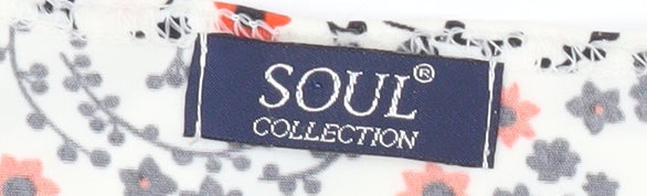 Soul Collection Womens Multicoloured Floral T-Shirt M Short Sleeve