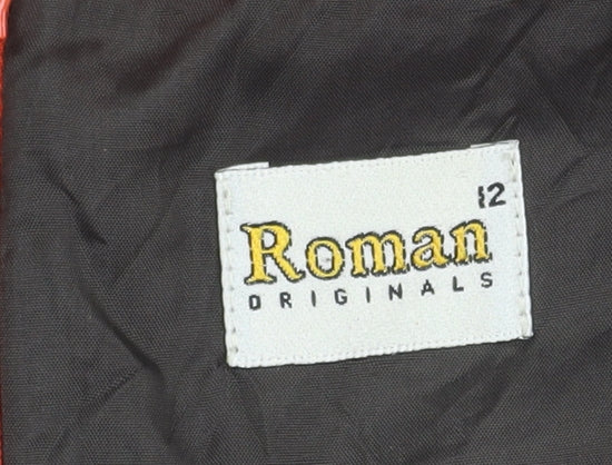 Roman Originals Women’s Orange Sheath Dress Size 12 Sleeveless